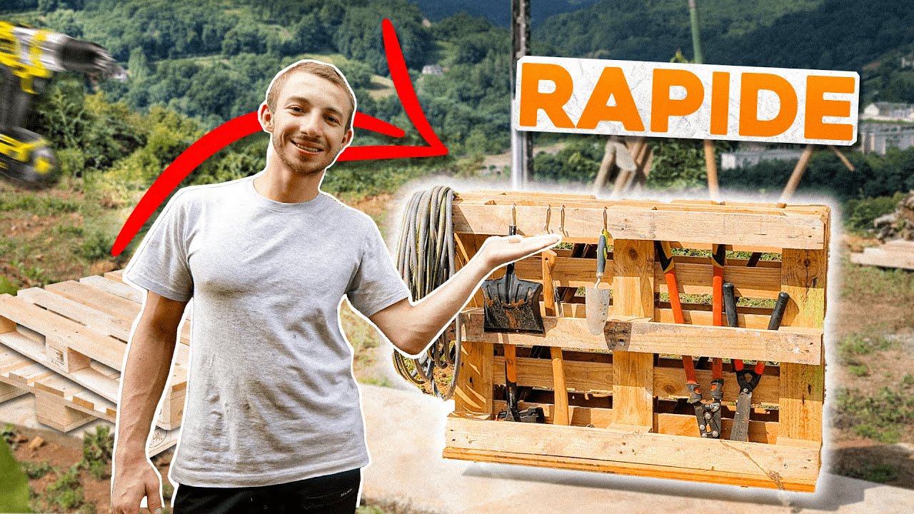 DIY | 2 palettes = RATELIER pour ranger ses outils de jardin