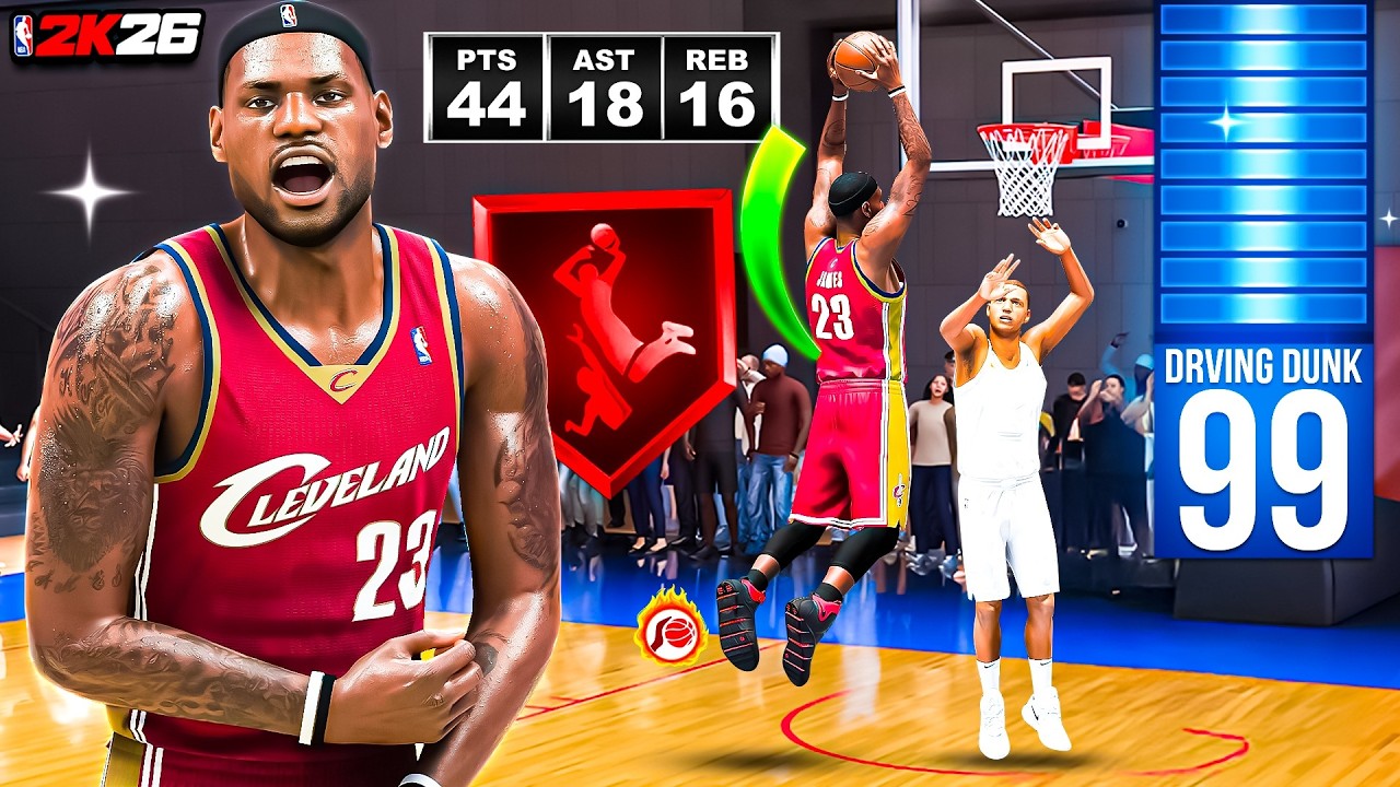 🔴LIVE - 99 DUNK LEBRON JAMES BUILD  - BEST 6'8 BUILD NBA 2K26! BEST 6'8 JUMPSHOT 2K26!
