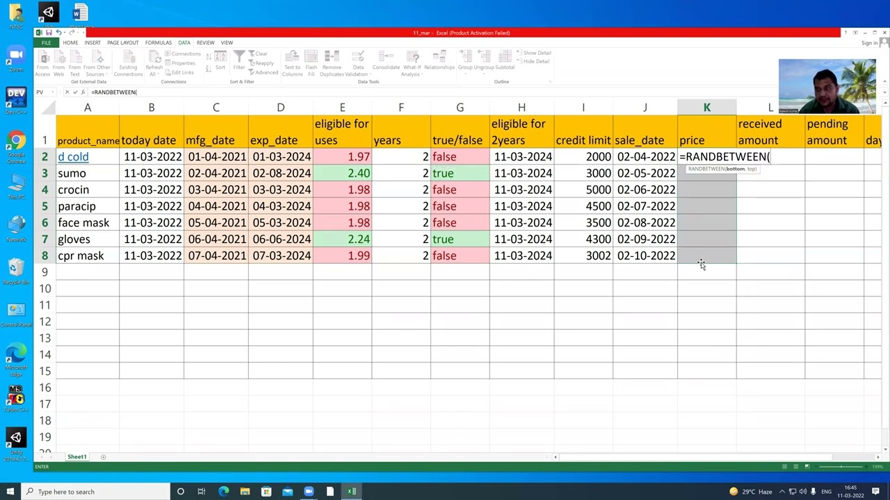 Learn and practice dozens of Excel functions and tools