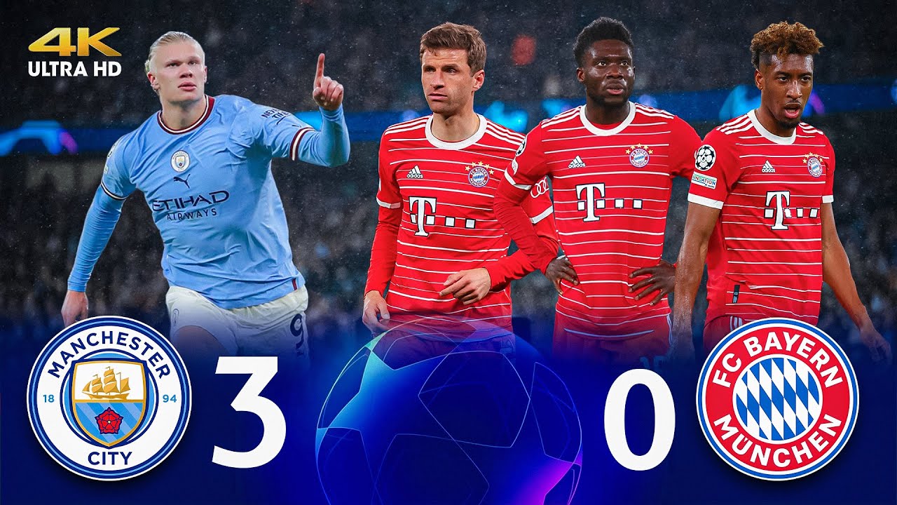 Холанд ведёт Ман Сити к исторической победе 3-0 над Баварией 🤯💥 Сити (3-0) Бавария ● 4K 🎬🔥⚽