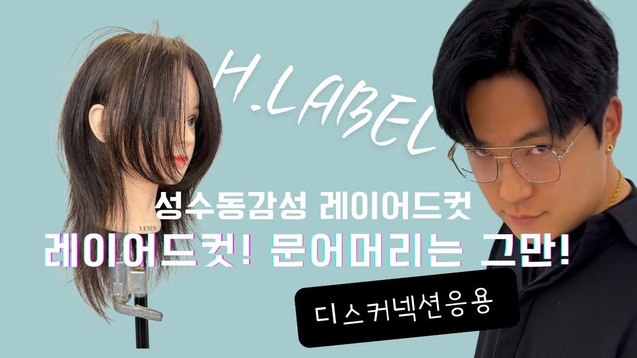 디스커넥션 레이어드컷 어렵지않아요 , 10번만보면 나도 디스커넥션 마스터 리버스레이어 응용 레이어드컷 성수동레이어드