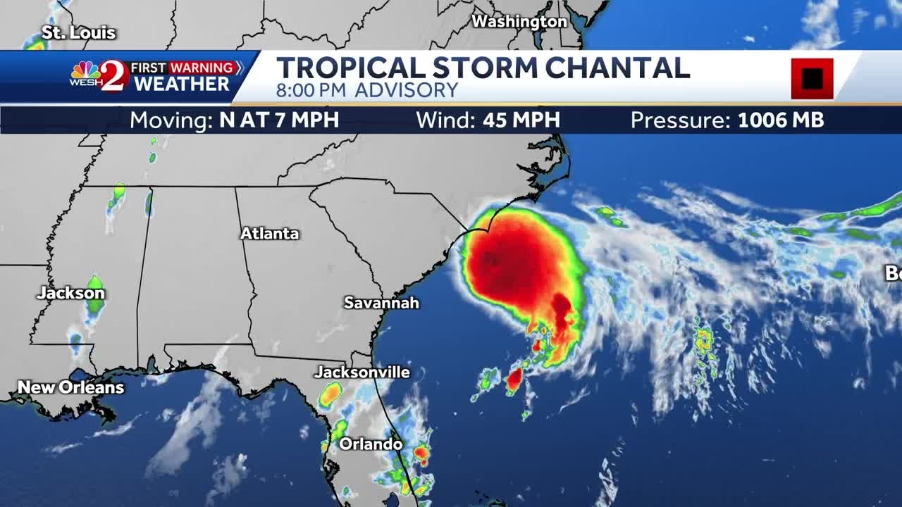 Tropical Storm Chantal to make landfall overnight