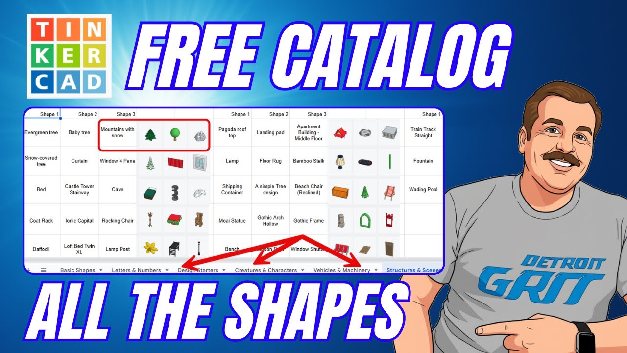 FREE Tinkercad Shape Catalog! All Names Images to Search & More 💯🔥