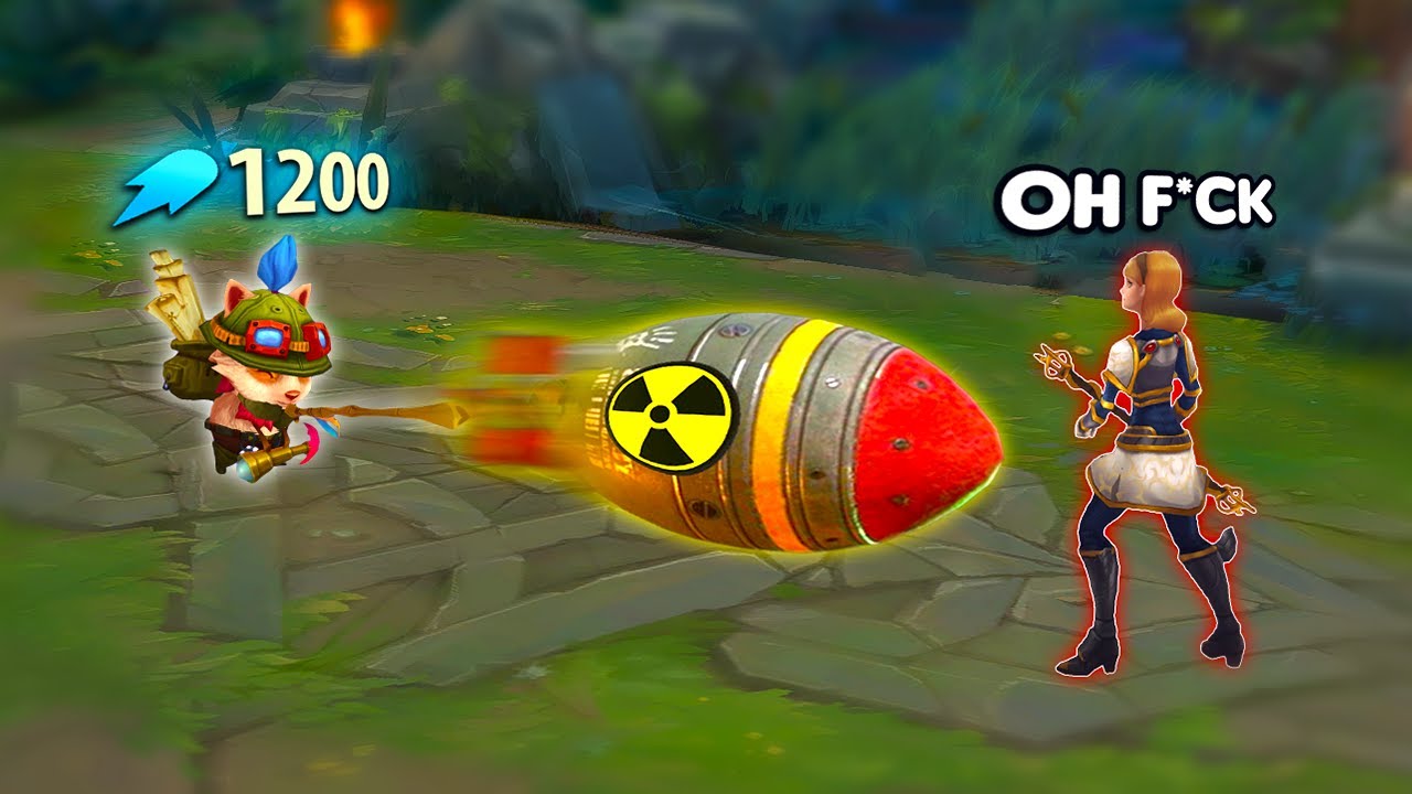 Teemo...but he has a +1200 AP nuke that deletes your entire HP bar 🤣🤣