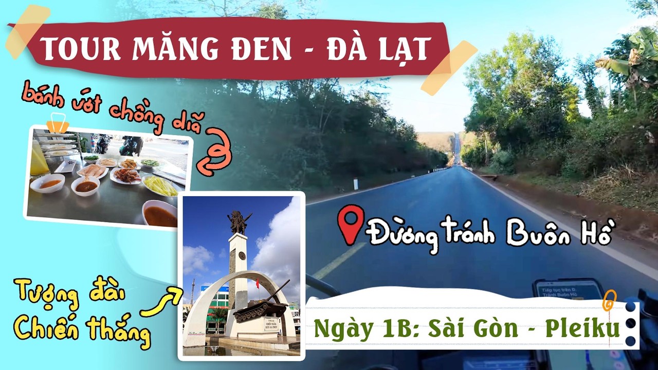 Măng Đen - Đà Lạt | Ngày 1: Vượt đường tránh Buôn Hồ - Ea H'leo, tới Pleiku lúc 10h đêm (P.2)