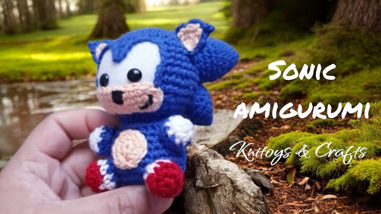 Sonic Amigurumi Crochet- Tejemos mechones orejas y boca