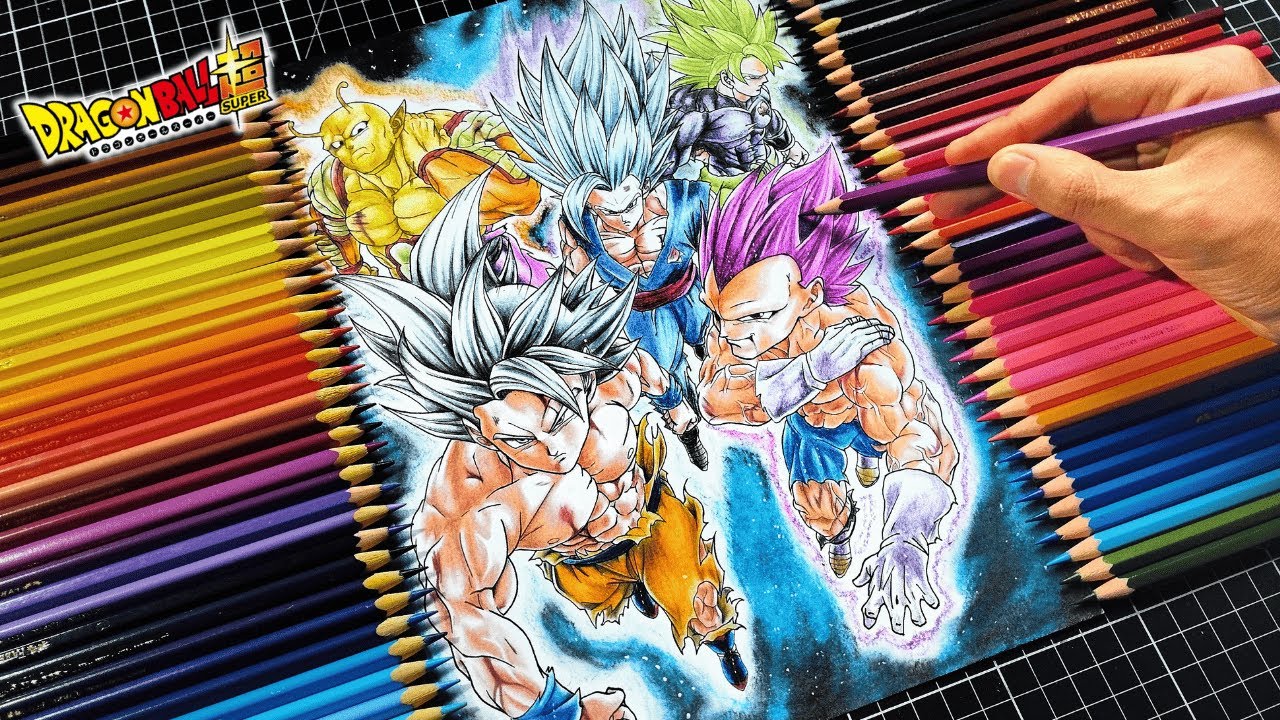 НАРИСУЙ САМУЮ ЭПИЧНУЮ ОБЛОЖКУ ПО DRAGON BALL SUPER! 😱 ПОШАГОВАЯ ИНСТРУКЦИЯ
