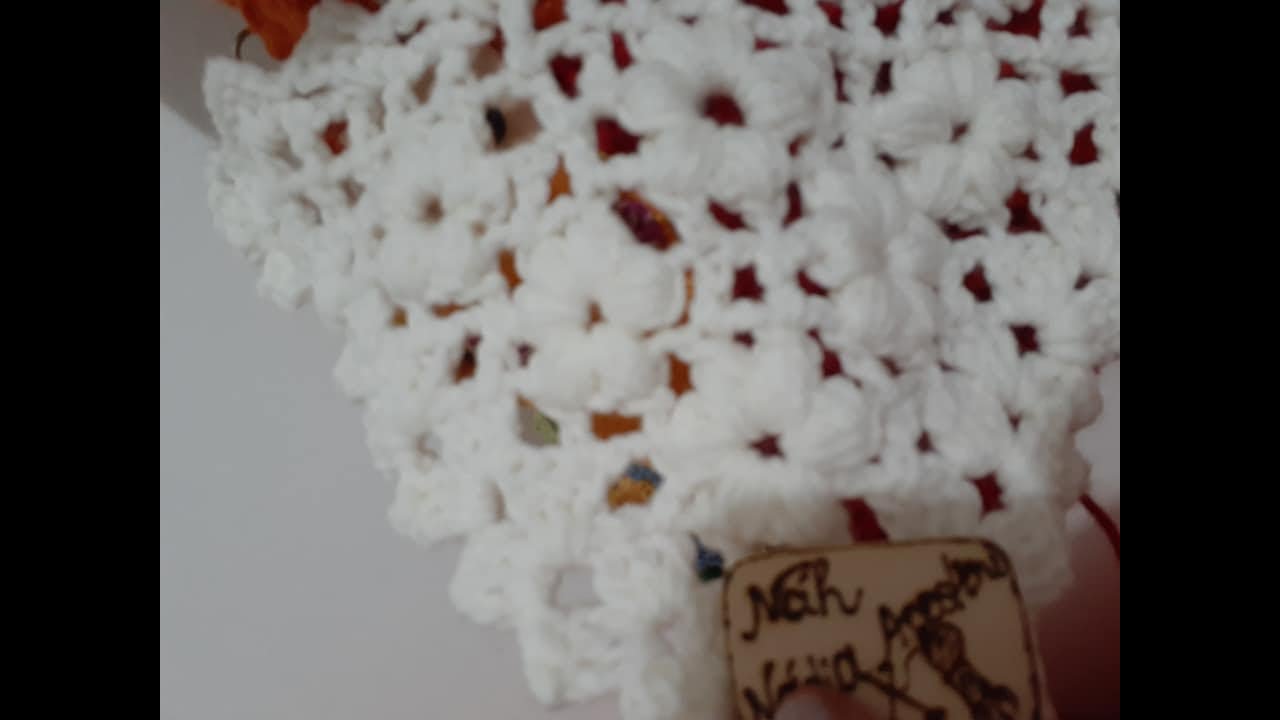 Xale Ponto Jasmim Crochê