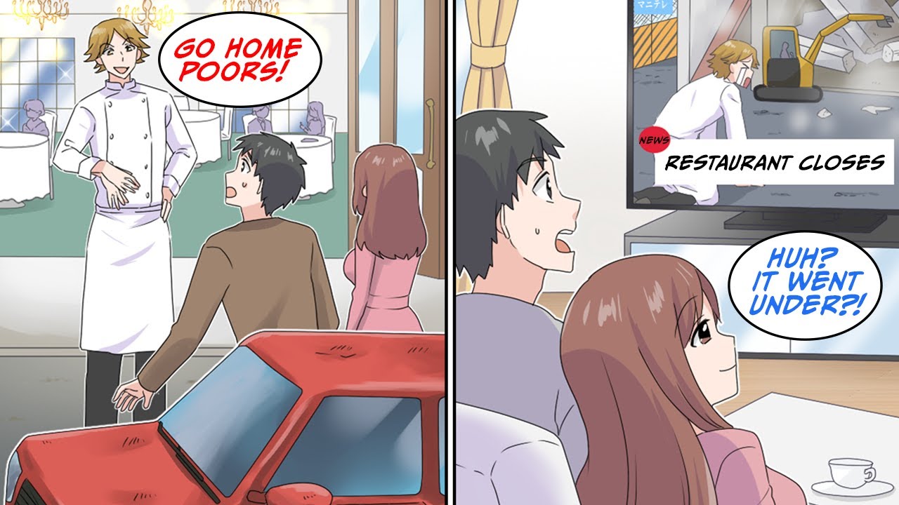 I was poor but I saved up money to go to a popular restaurant but then... [Manga Dub]