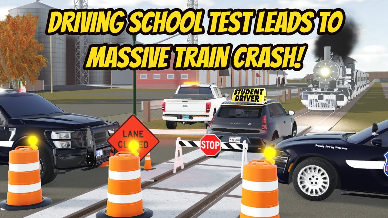 Гринвилл, Висконсин Roblox l DMV Driving School врезается в поезд Roleplay