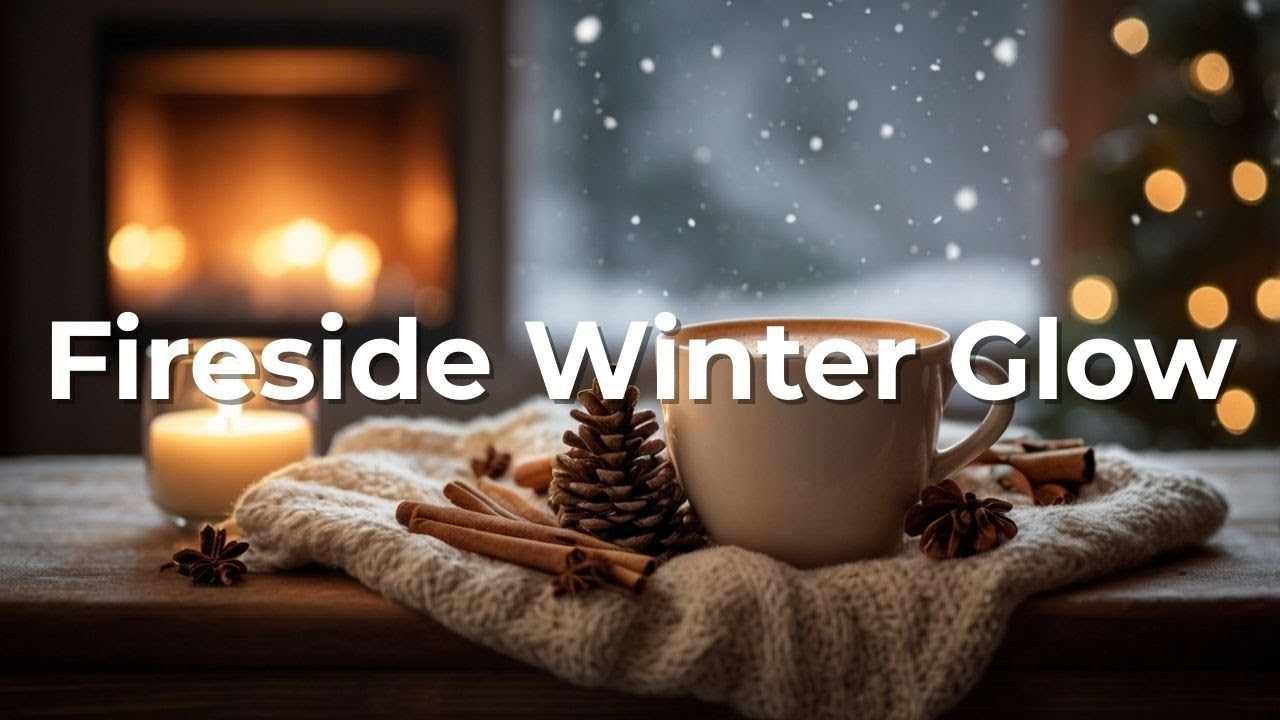 Fireside Winter Glow BGM 🔥 Relaxing Piano & Warm Guitar for Deep Sleep & Relaxation