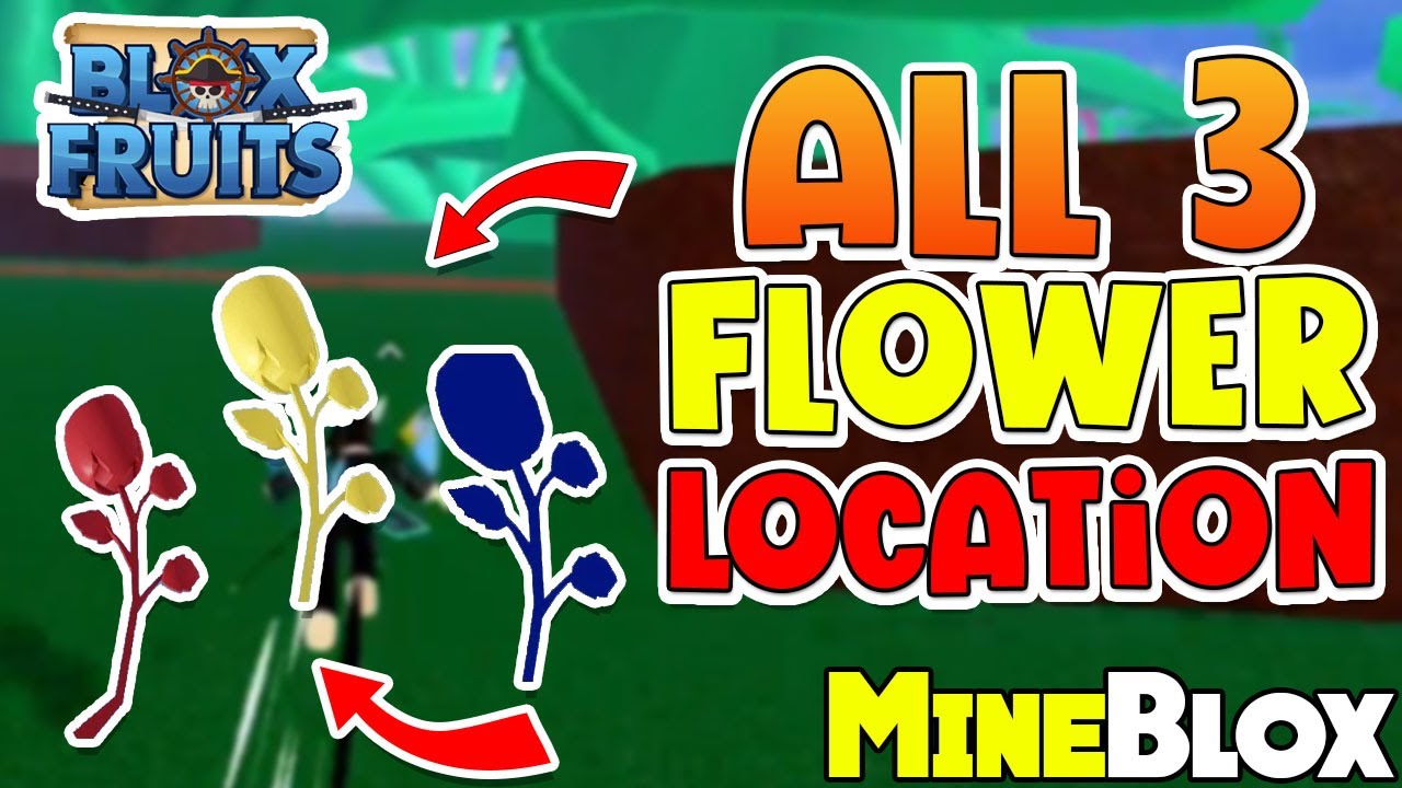 Как получить гонку V2 в Blox Fruits: все локации Flower 3 (красный, синий, жёлтый)