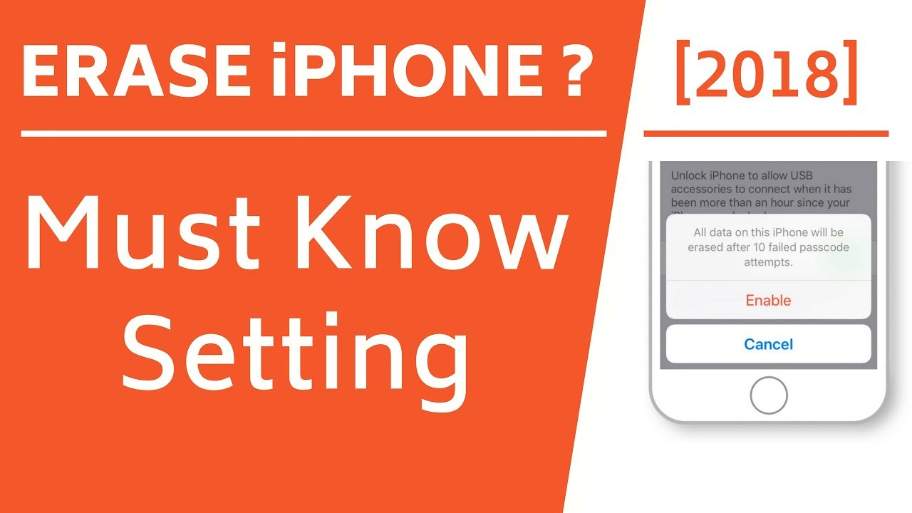 Удалить данные с iPhone после 10 неудачных попыток ввода пароля! [Обязательная настройка]
