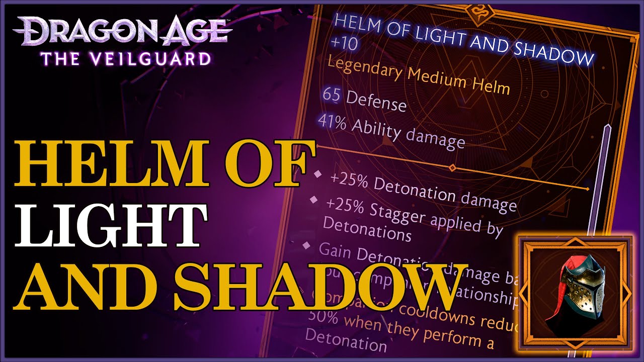Helm of Light and Shadow upgrade locations - Dragon Age The Veilguard