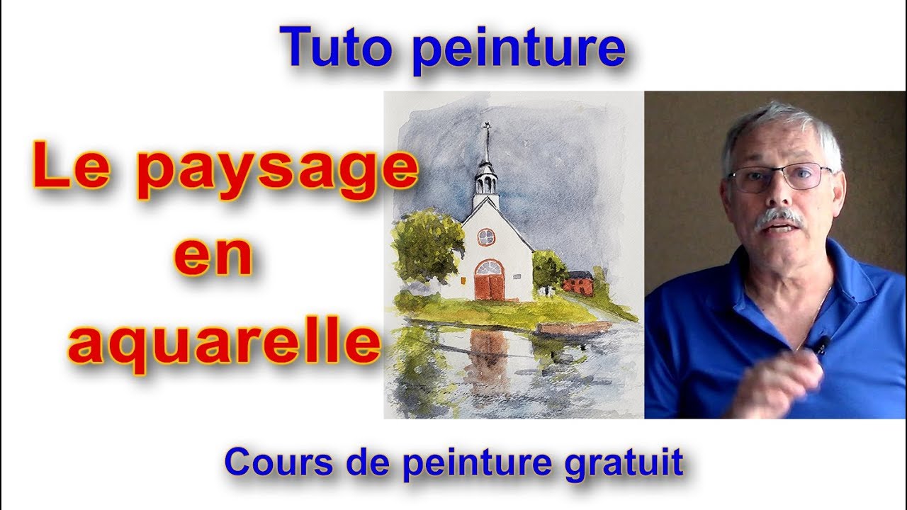 Tuto peinture  -Le paysage  en aquarelle -  aquarelle débutant