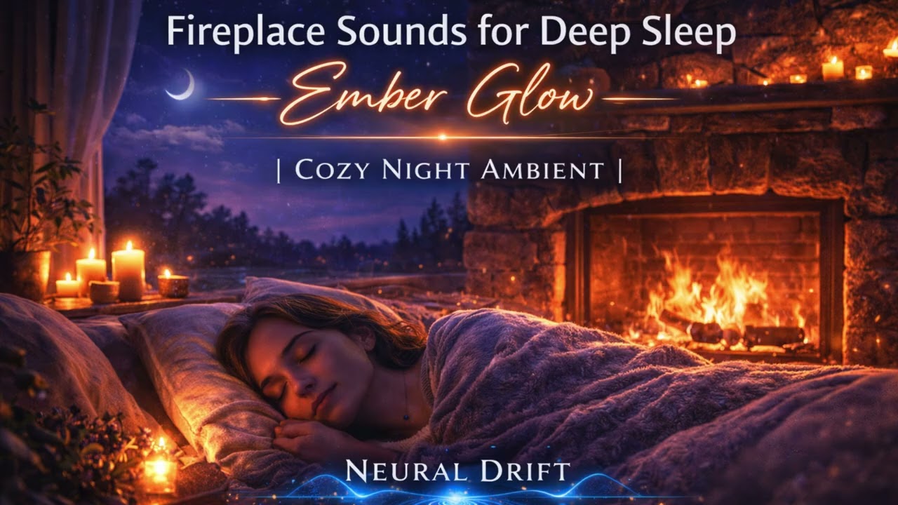 Fireplace for Sleep – Ember Glow Cozy Bedtime Soundscape