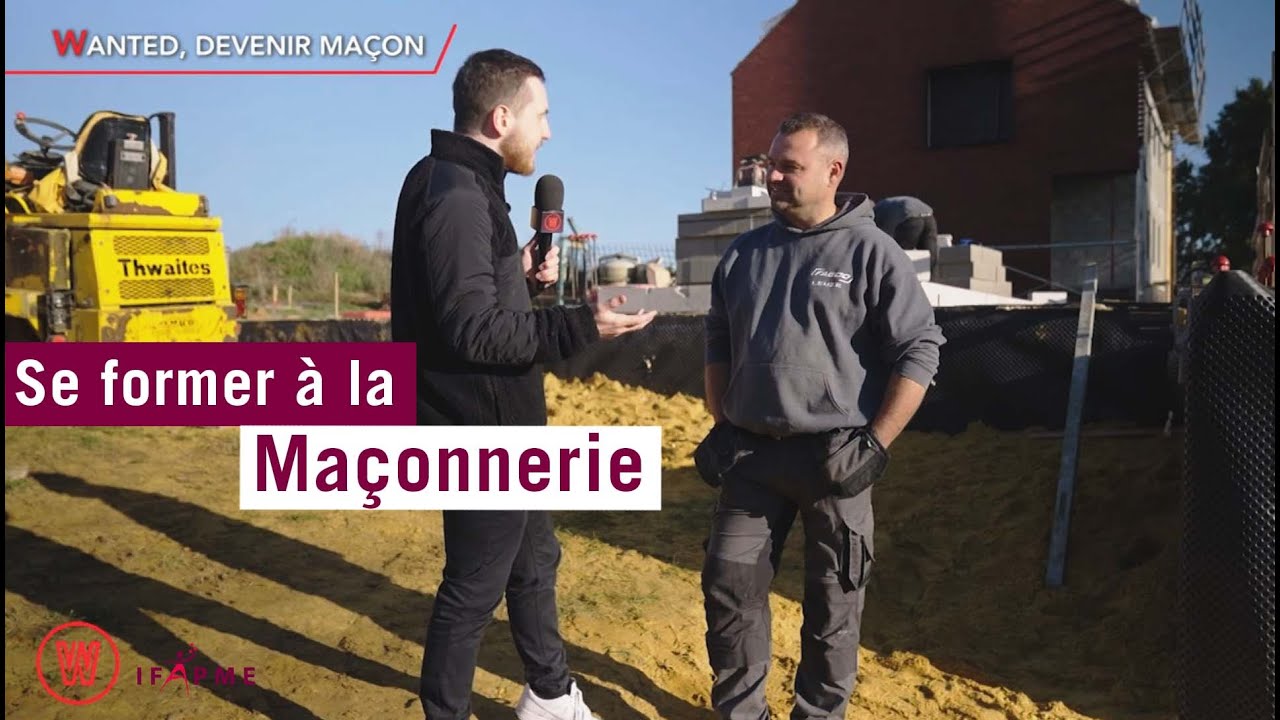 On recherche des maçon.ne.s et tu peux t'y former en alternance à l'IFAPME 🚧