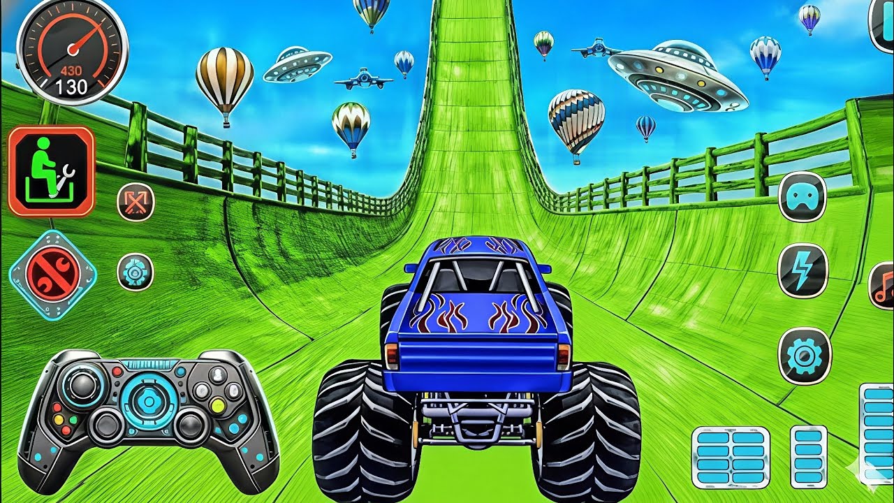 🚨Monster Truck Mega Ramp Extreme Racing Mega Ramp Extreme stunts 💥 Insane Crash Stunts (part 19)