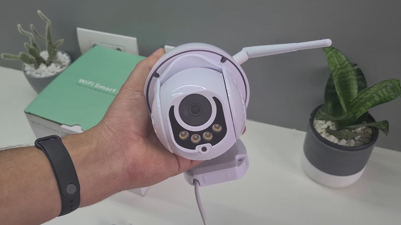 Como configurar sua Câmera IP Wifi Externa Dome PTZ HD App ICSee Prova d'água
