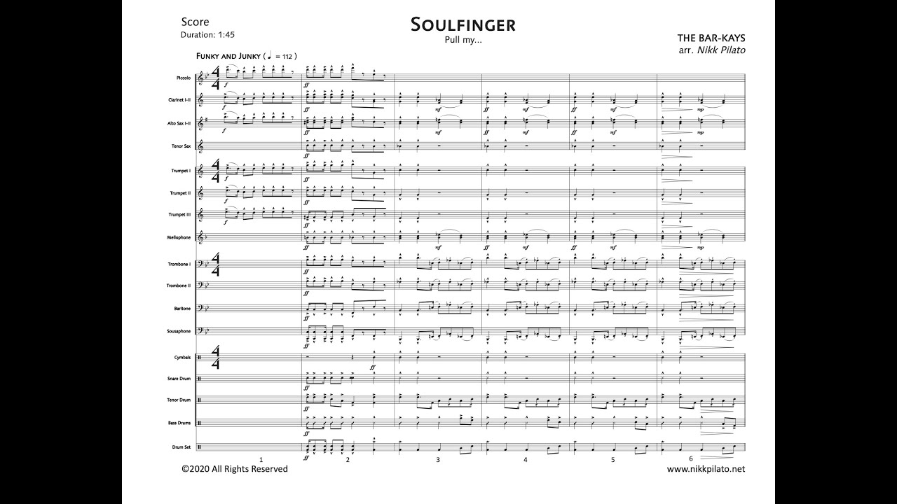 Soul Finger - The Bar-Kays (Marching Band Arrangement)