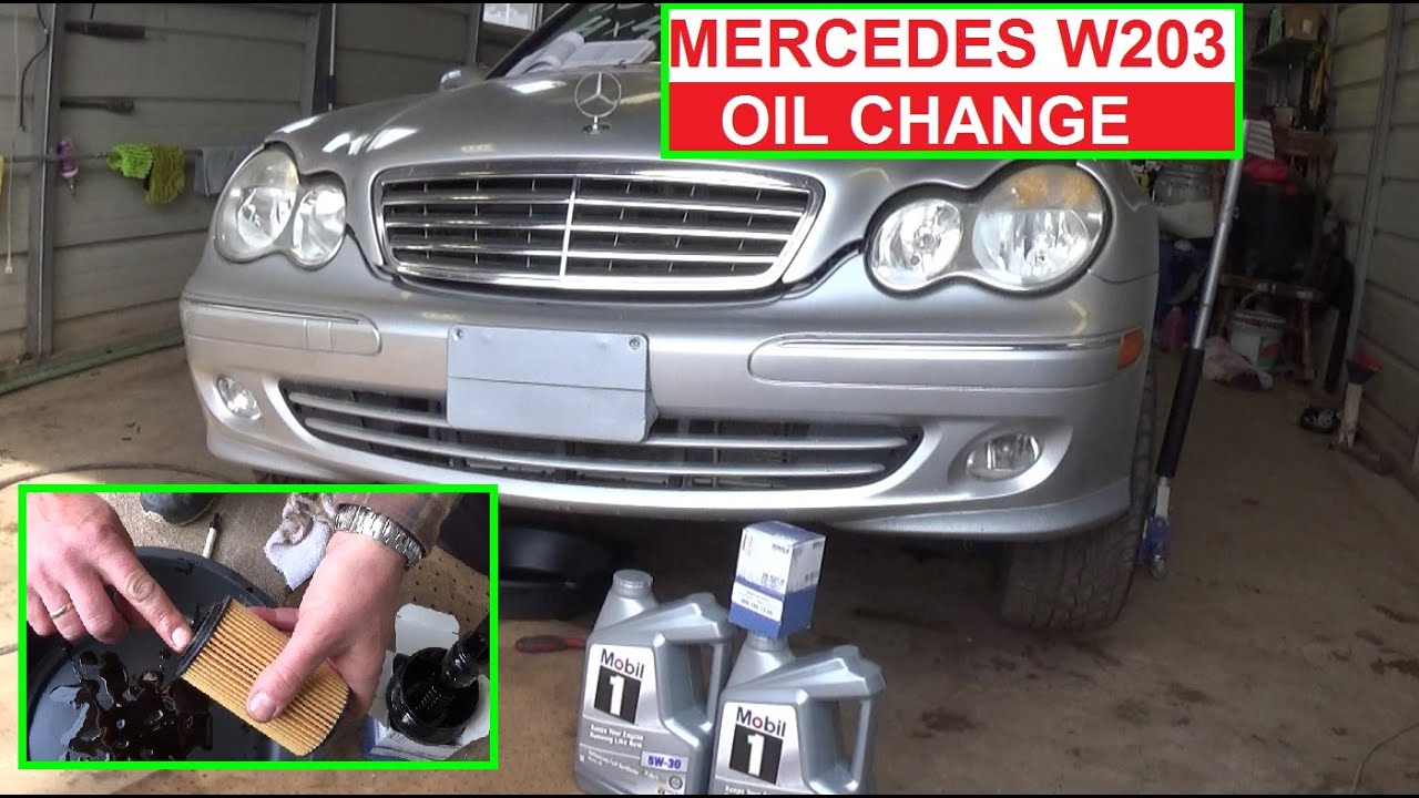 Mercedes W203 Oil change  Mercedes c320 c230 c240 c280  How to do oil change