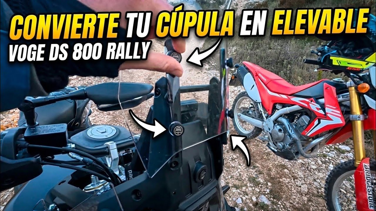 VOGE DS 800 RALLY CÚPULA ELEVABLE SOLUCIÓN ECONÓMICA 