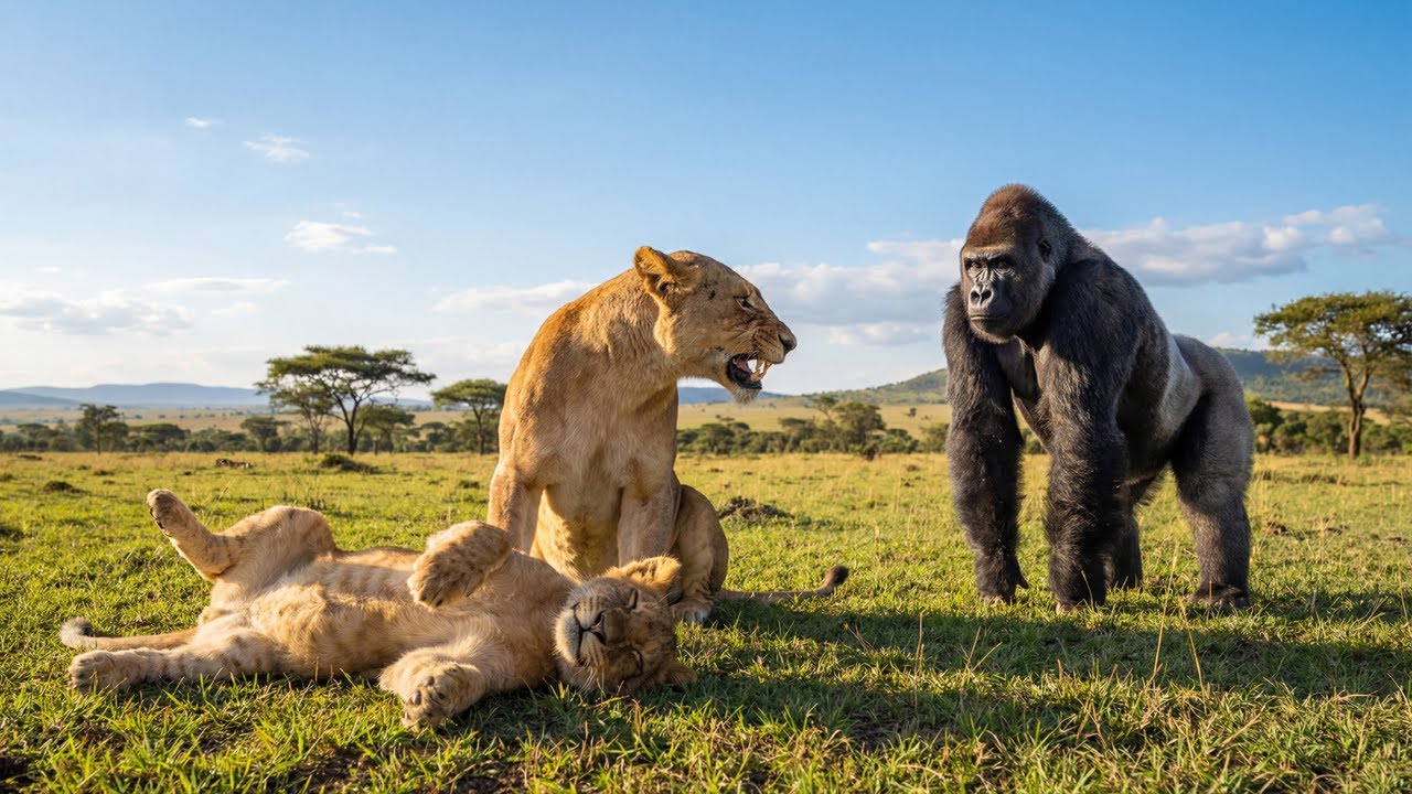 This Lioness Lost Her Baby — But What a Gorilla Did Next Changed Everything Forever