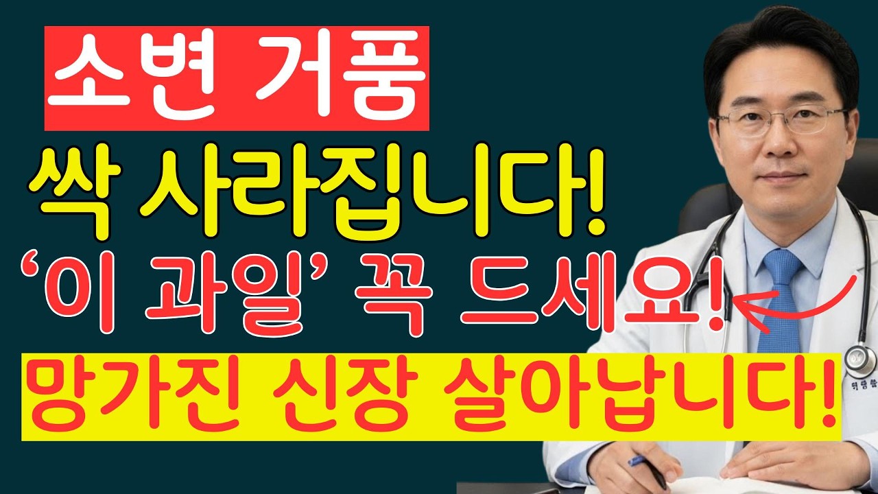 소변 거품이 계속 나온다면 꼭 보세요! 의사도 놀란 신장 살리는 과일 3가지| 신장건강 | 콩팥 살리는 법 | 시니어건강