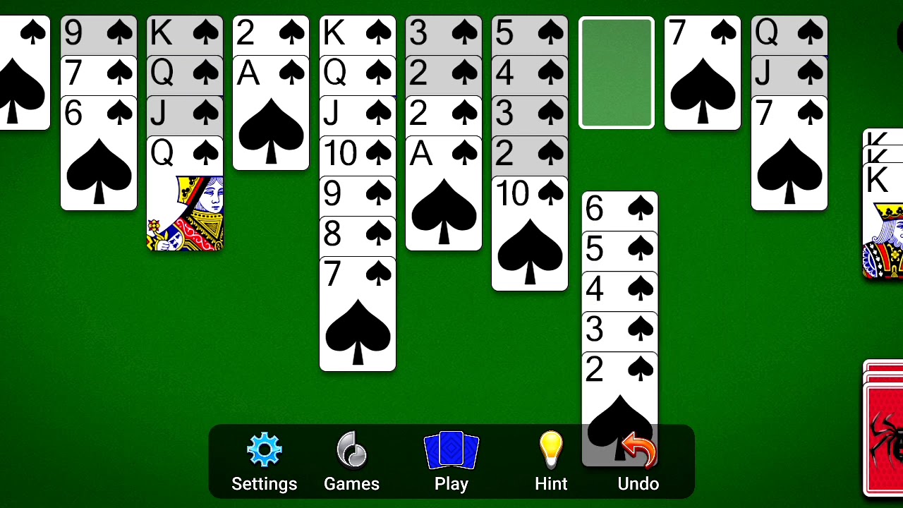 Spider Solitaire - Gameplay