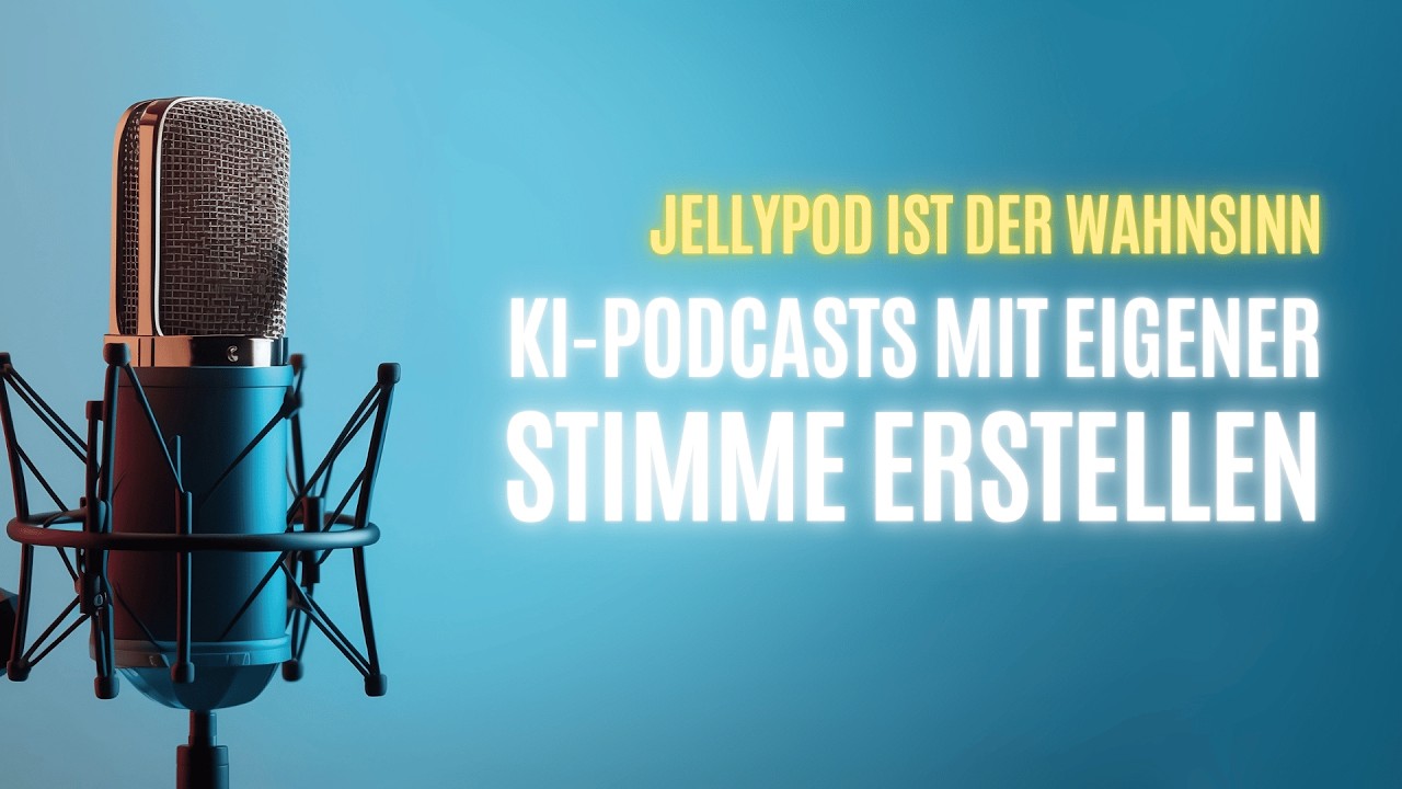 Das beste KI-Tool f&uuml;r deutsche KI-Podcasts mit eigenen Stimmen! Jellypod als NotebookLM Alternative