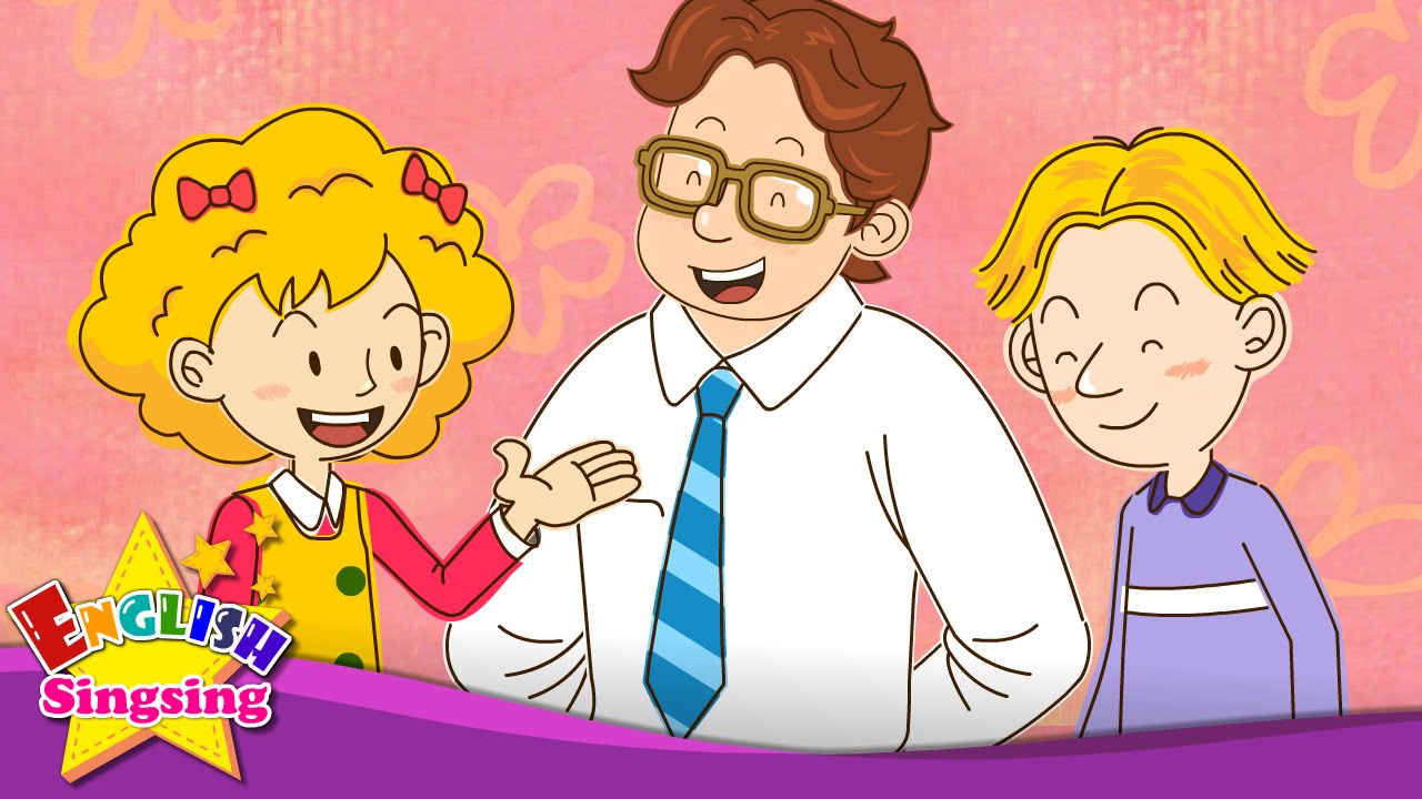 Who is he? Who is she? (Introducing) - English song for Kids - Let's sing a song