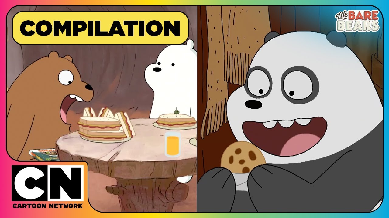🍫 🌯 The Bears Can't Stop EATING! ❄️🎄| We Bare Bears | ที่ดีที่สุดของ Food Episodes 🍪🍔