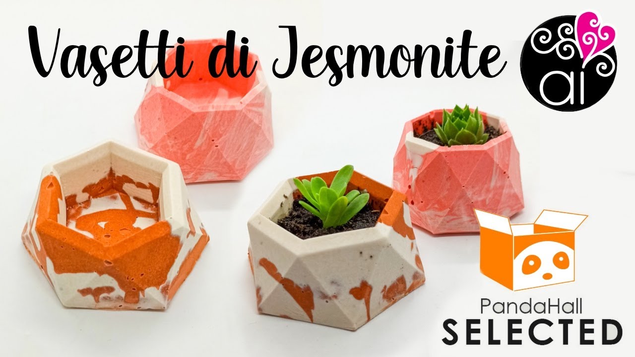 Tutorial Mini Vasi in  Jesmonite AC100 con calchi in silicone di Pandahall Selected