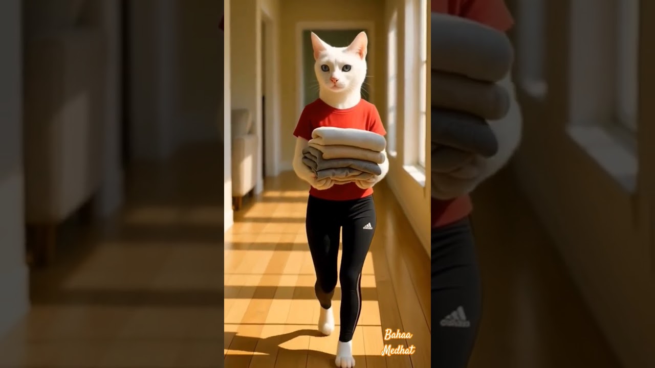 القط بسبس عمل مقلب فى ماما بوسي وحلق شعرها 