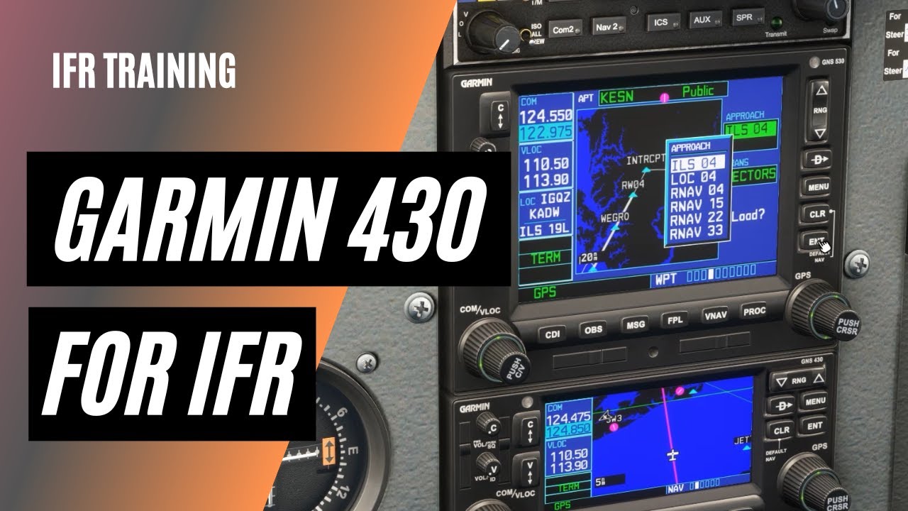 Заходы на посадку по приборам с Garmin 430 или 530 | GPS Buttonology