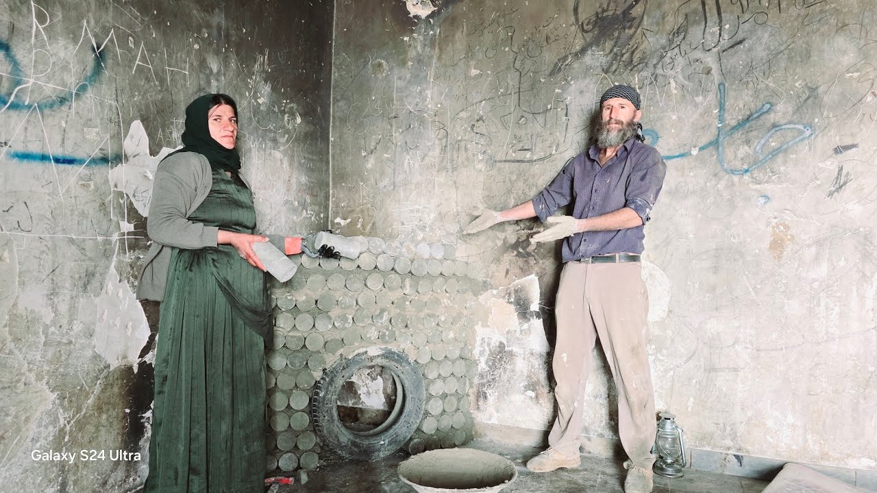 Building a Fireplace in an Icy Ruin to Save His Family!