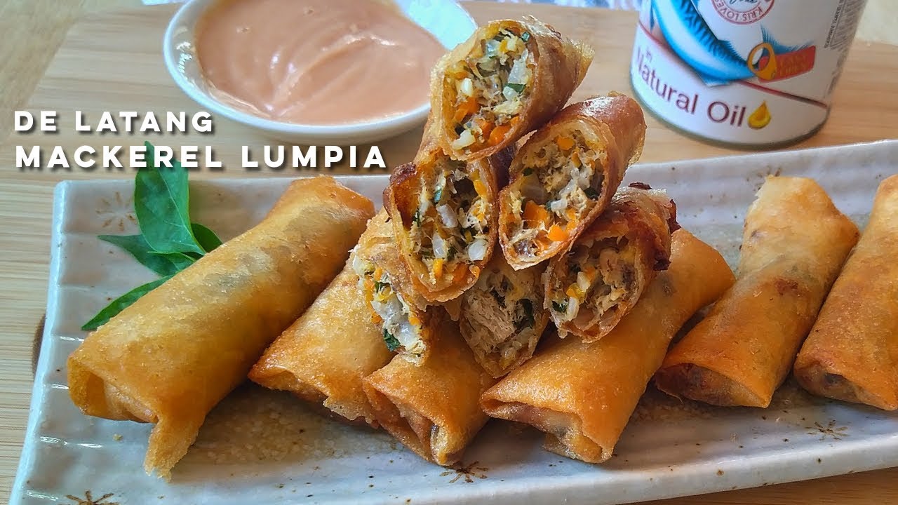 De Latang Mackerel Lumpia Recipe | Easy Canned Mackerel Shanghai Roll | Easy Quarantine Recipe
