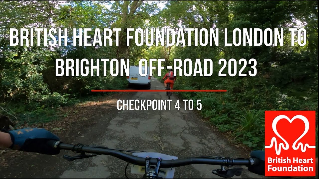 British Heart Foundation London to Brighton off-road bike ride Checkpoint 4 to 5