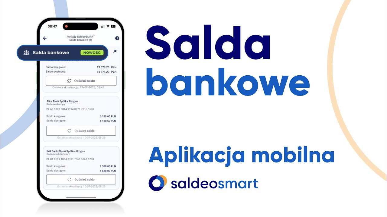 Salda rachunku - Aplikacja mobilna SaldeoSMART