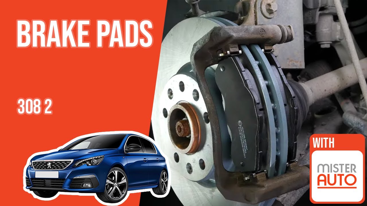 How to replace the front brake pads Peugeot 308 mk2 🚗