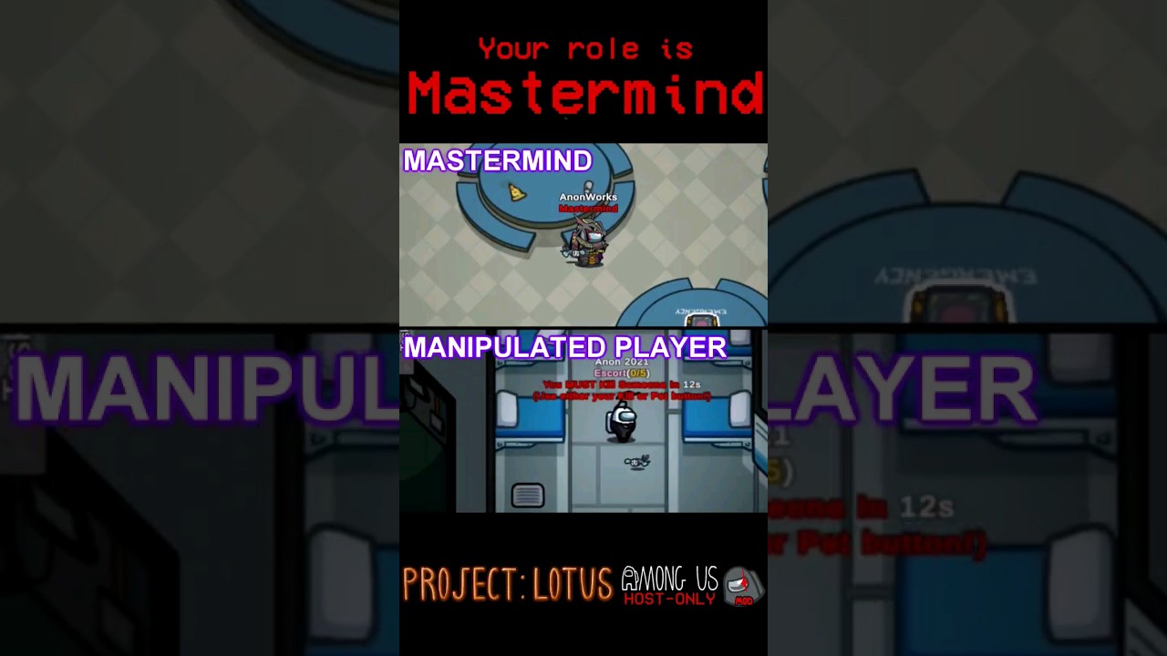 Убить кого-то, используя роль MASTERMIND | Мод Among Us Project Lotus