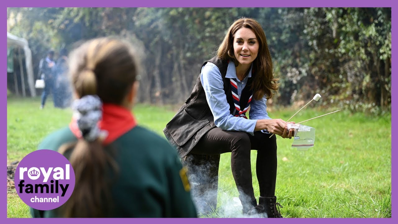 Duchess of Cambridge Toasts Marshmallows with Scouts