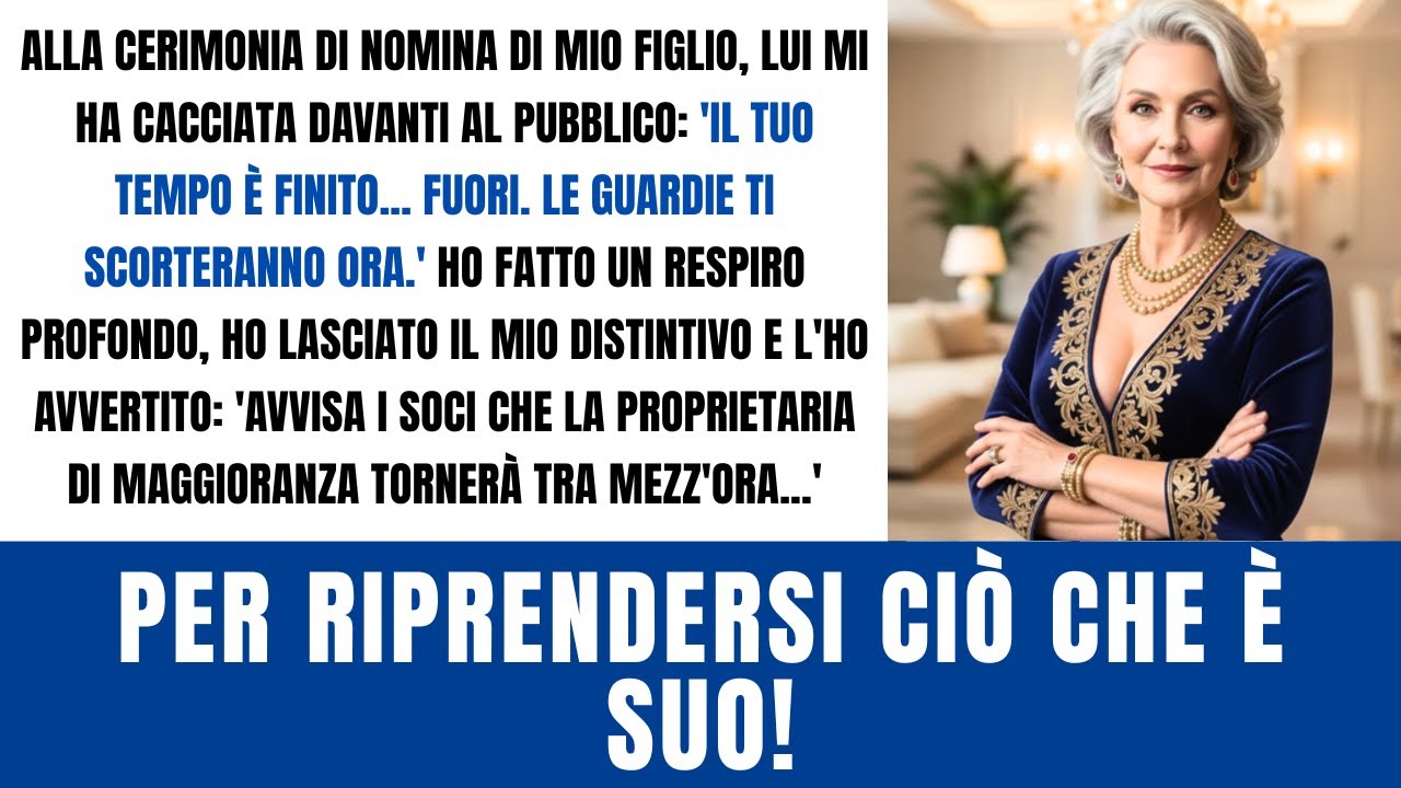 Mio figlio mi ha umiliata proprio mentre assumeva l'incarico.. non sapeva minimamente cosa avessi...