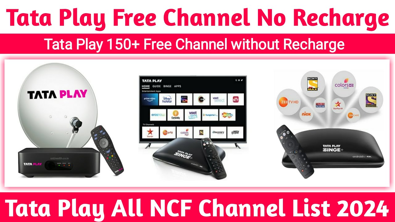 Tata Play Free Channel without Recharge Plans | ( NCF ) Network Capacity Fee Tata Play ( Tata Sky )