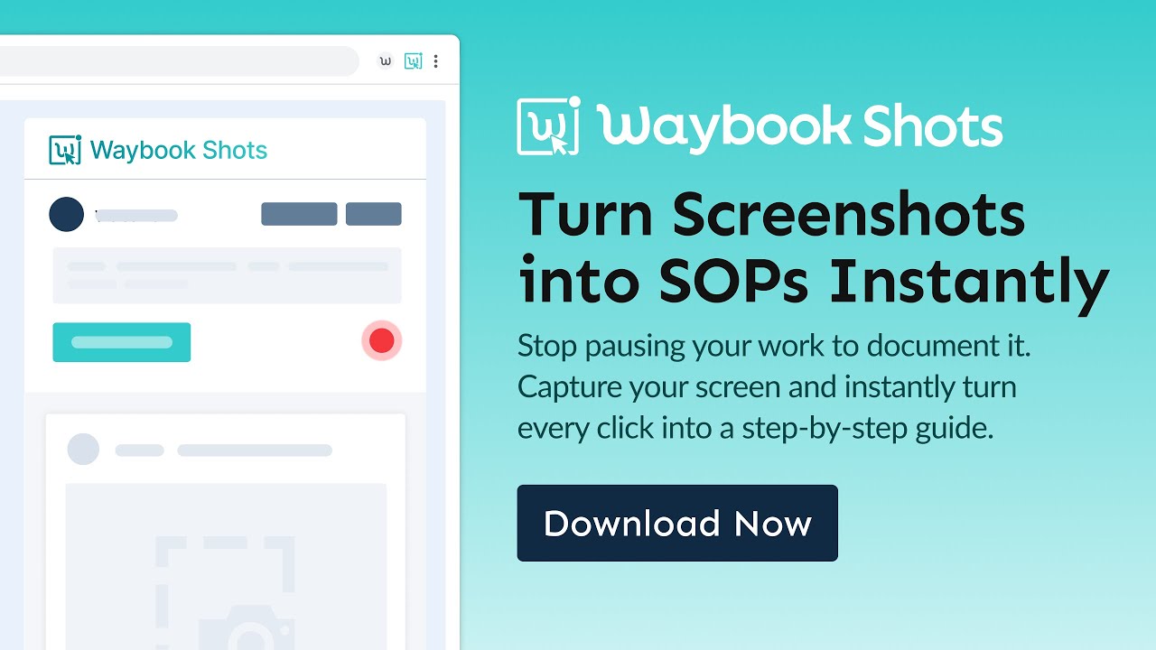 Capture Process in seconds with Waybook Shots