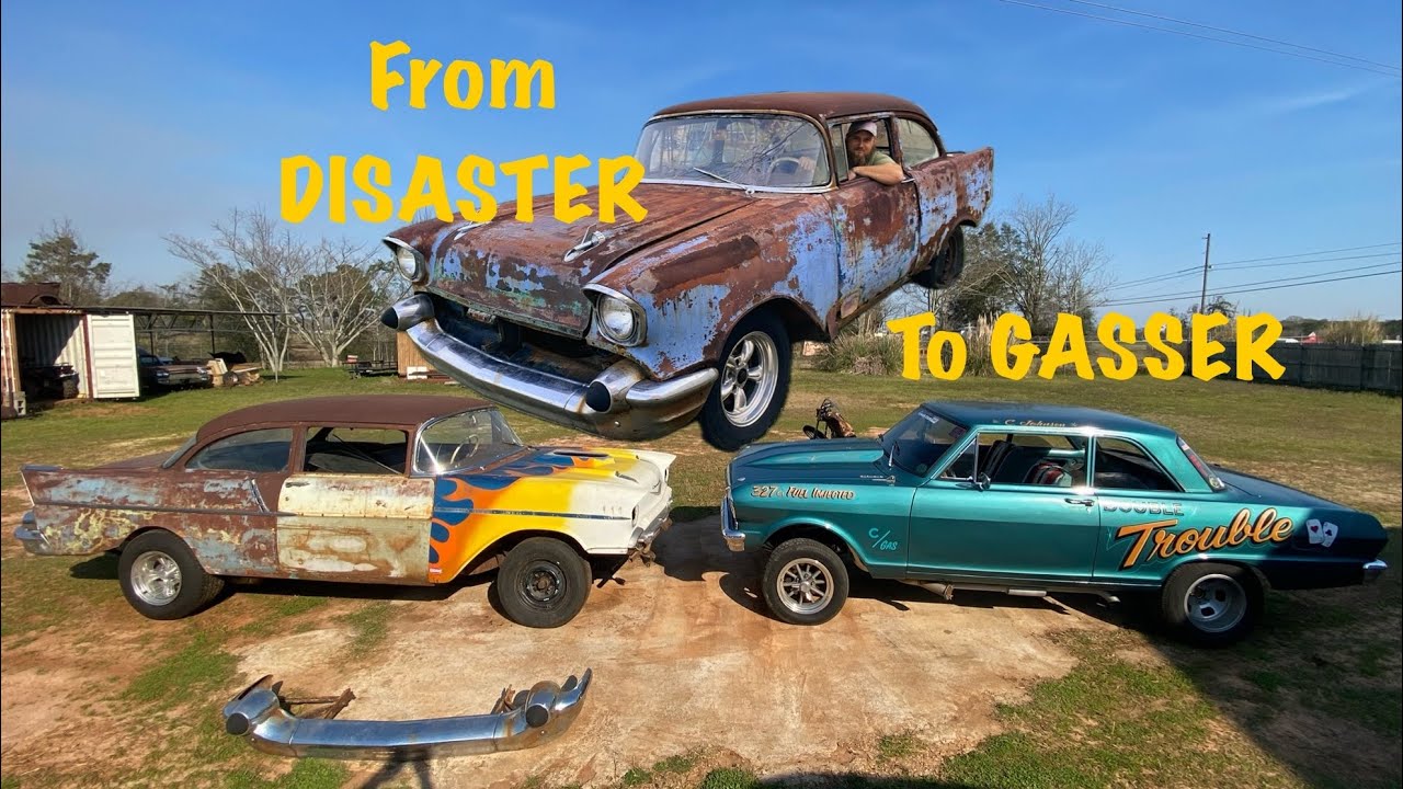 From an Abandoned 1957 Chevy 150 into a killer GASSER in a week!