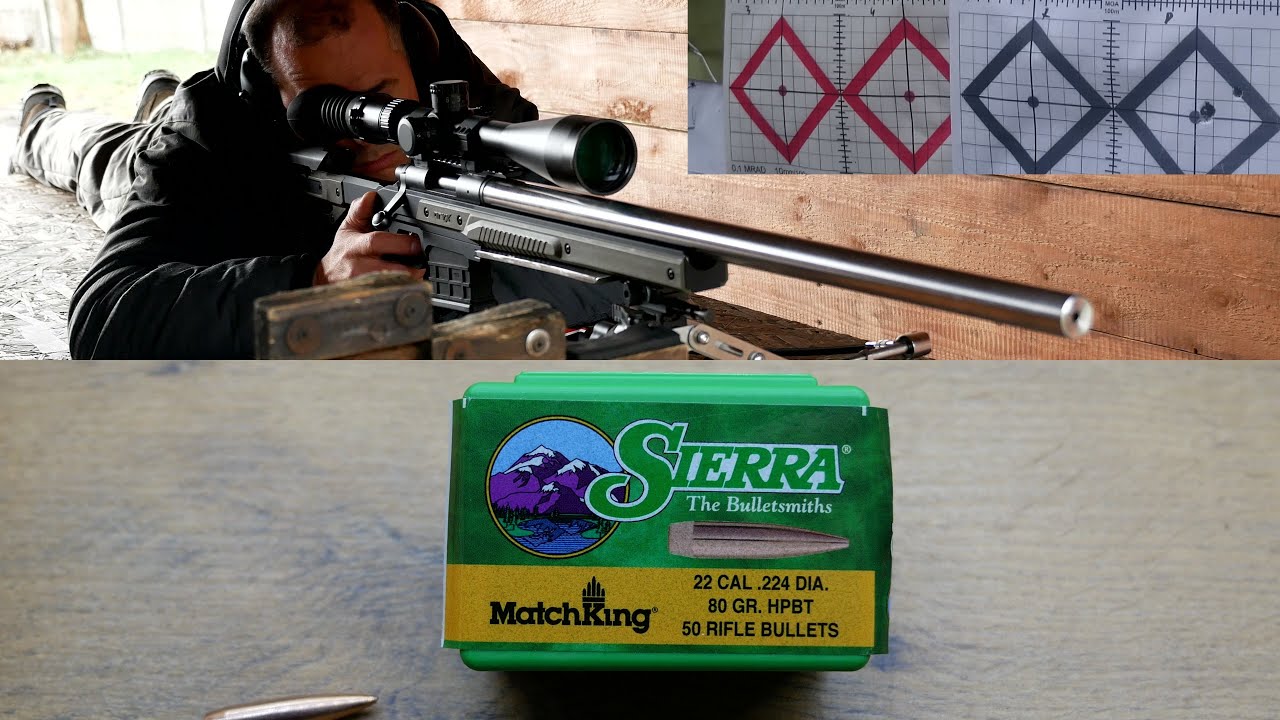 .223 rem Sierra MK 80gr- test amunicji 100m