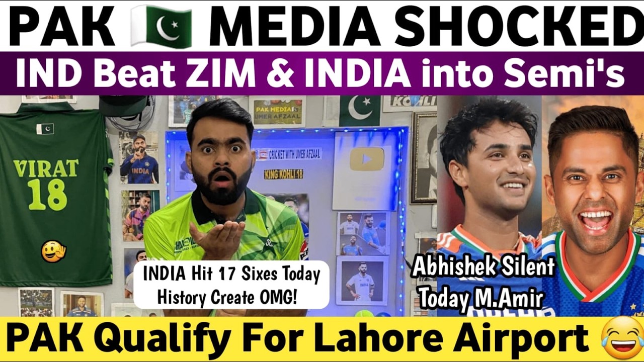 Pak Media Shocked on Ind Beat Zim & India into Semifinal | Ind Vs Zim T20 WC Match 2026 | Abhishek |