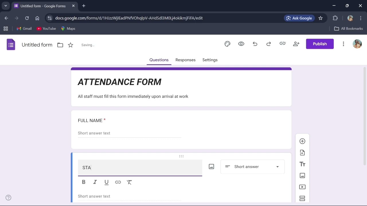 HOW TO CREATE GOOGLE FORM