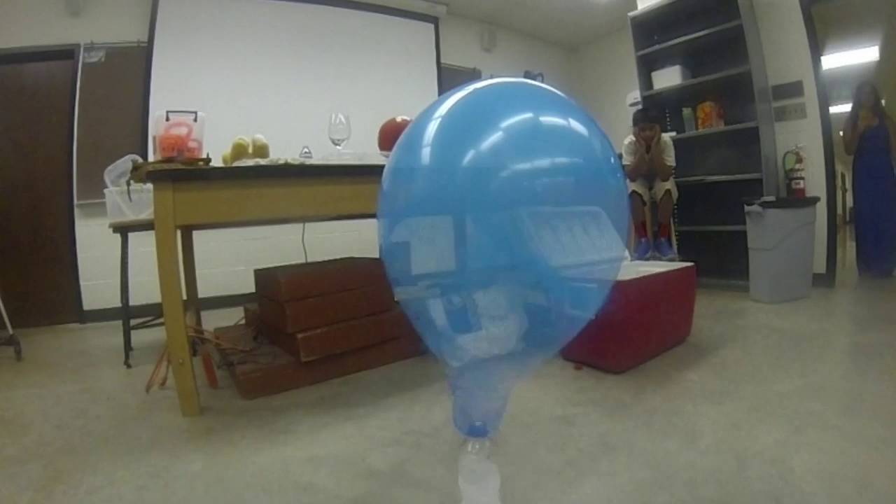 Exploding a balloon with Liquid Nitrogen